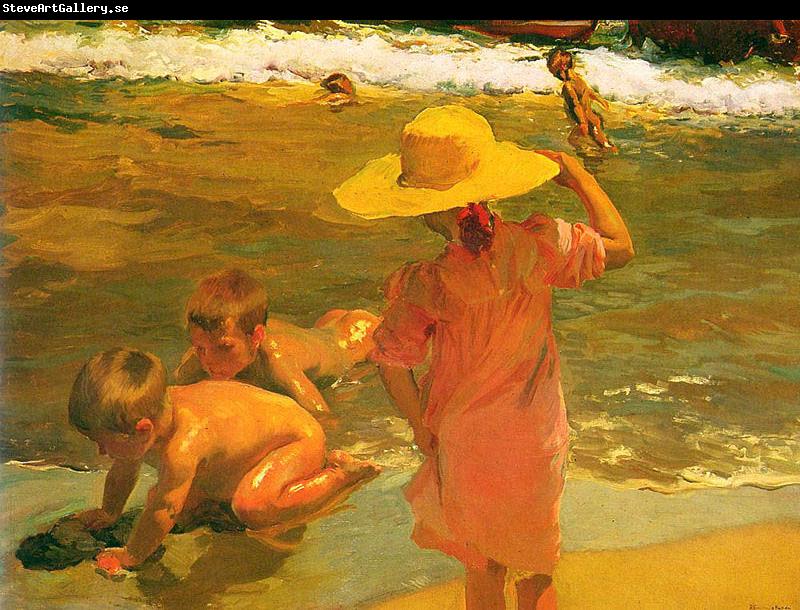 Joaquin Sorolla Children on the Seashore,